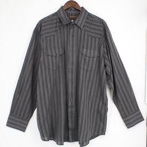 Roper Long Sleeve Striped Western Shirt 2XL